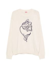 Kenzo floral-embroidered Sweater | Neutrals | FARFETCH at Farfetch